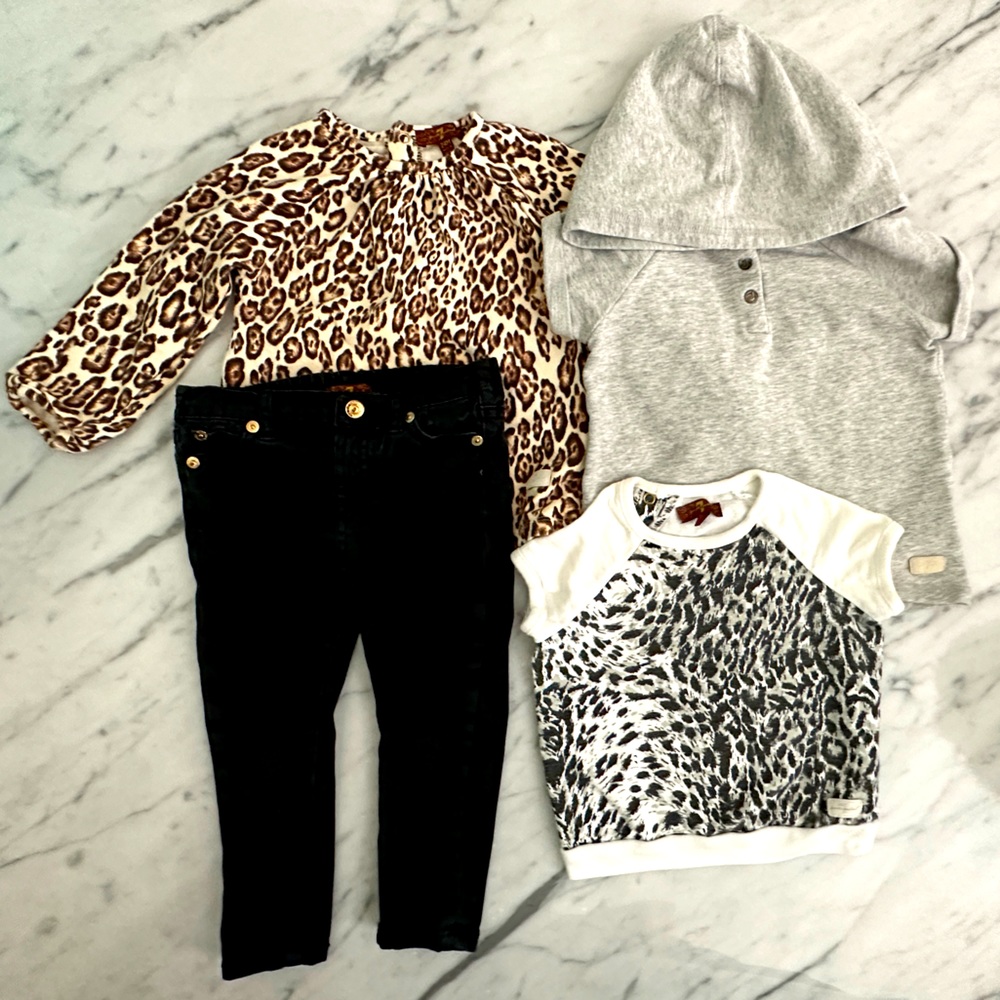 7 For All Mankind Tops & Jean Set Size 24 Months